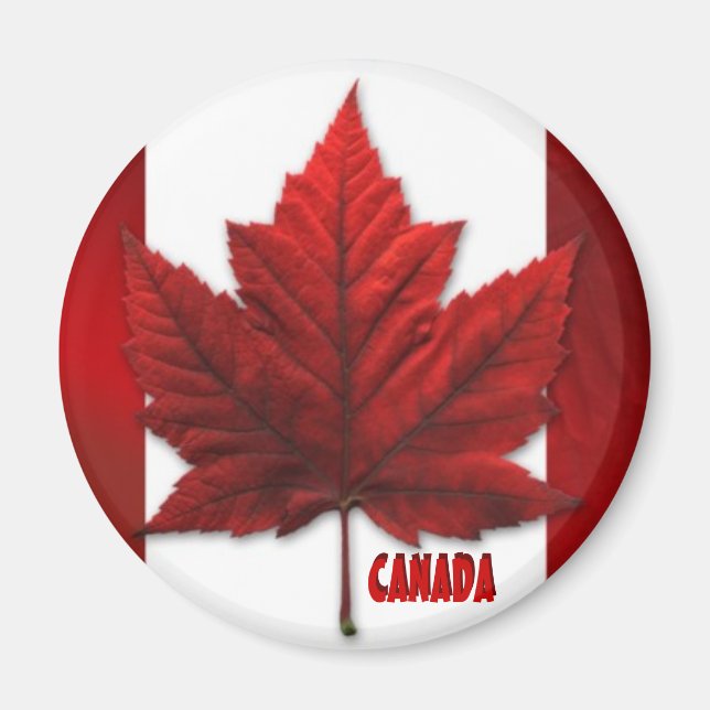 Imán Canadá Souvenir Fridge Magnet Canada Maple Leaf (Frente)