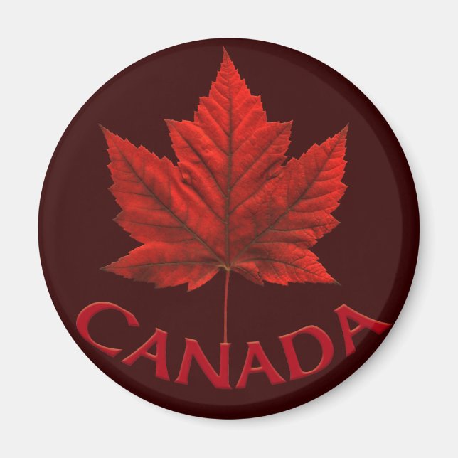 Imán Canadá Souvenir Fridge Magnet Canada Maple Leaf (Frente)