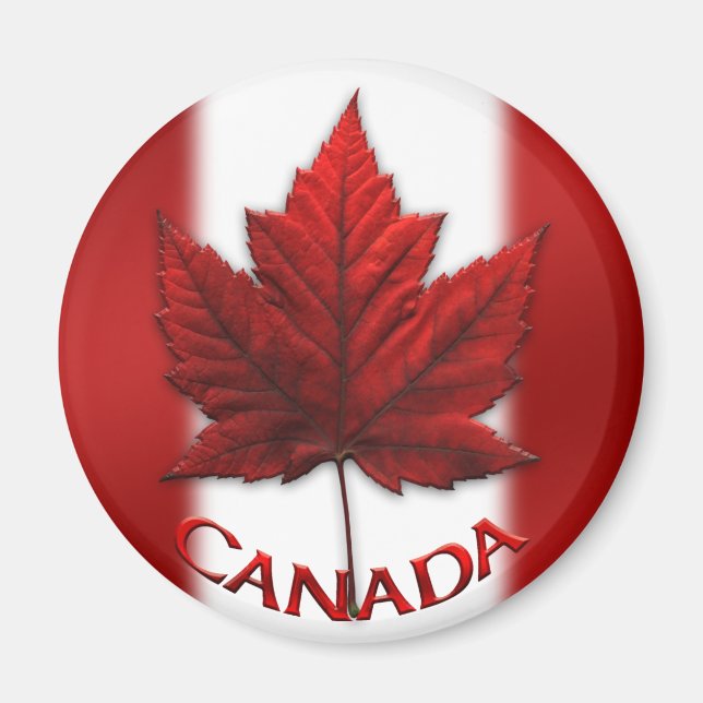 Imán Canadá Souvenir Fridge Magnet Canada Maple Leaf (Frente)