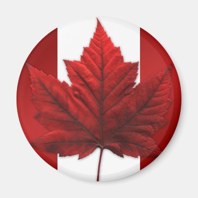 Imán Canadá Souvenir Fridge Magnet Canada Maple Leaf (Frente)
