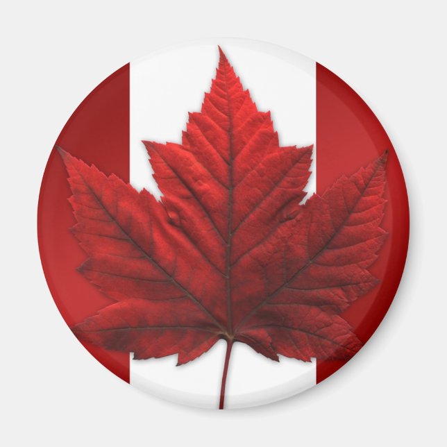 Imán Canadá Souvenir Fridge Magnet Canada Maple Leaf (Frente)