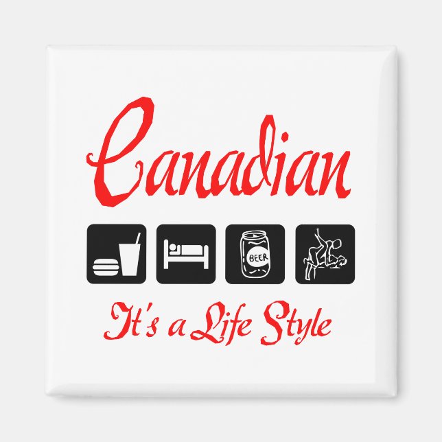 Imán Canadiense travieso (Frente)