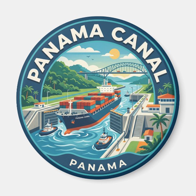 Imán Canal de Panamá Panamá (Frente)