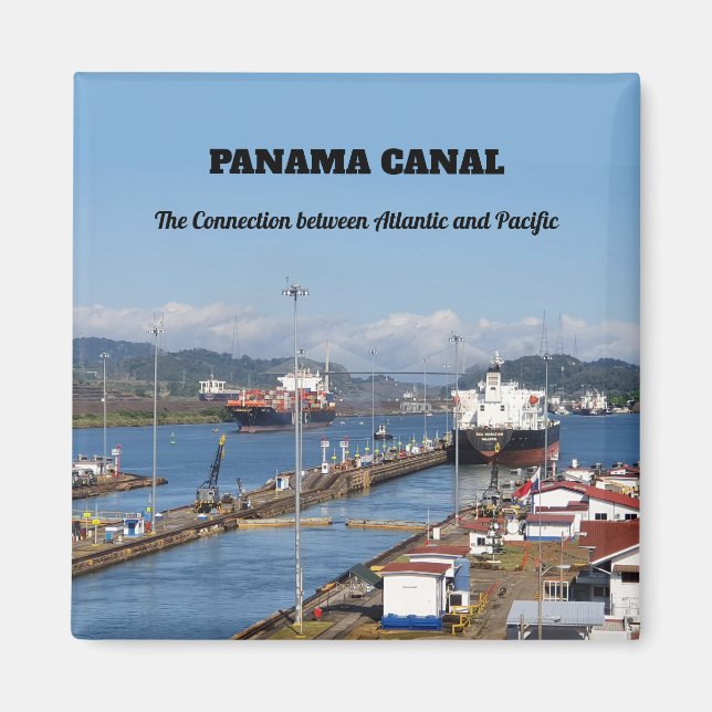 Imán Canal de Panamá (personalizable) (Frente)