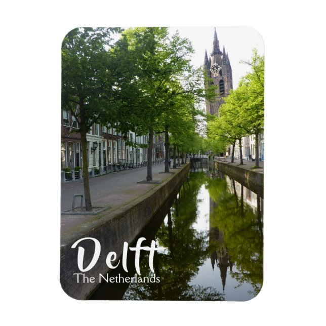 Imán Canal Delft y Oude Kerk (Vertical)