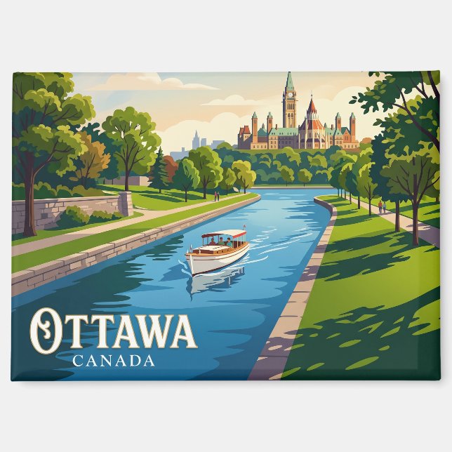 Imán Canal Rideau Canadá (Anverso)