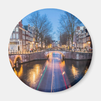 Imán Canales de Ámsterdam de noche