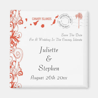 Imán Canarias Wedding Save the Date