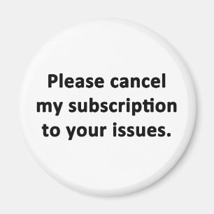 Imán Cancele por favor mi suscripción a sus problemas