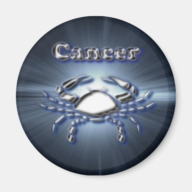 Imán Cáncer cromado (Frente)