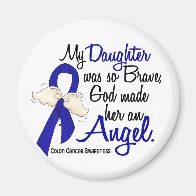 Imán Cáncer de colon de Angel 2 Hijas (Frente)
