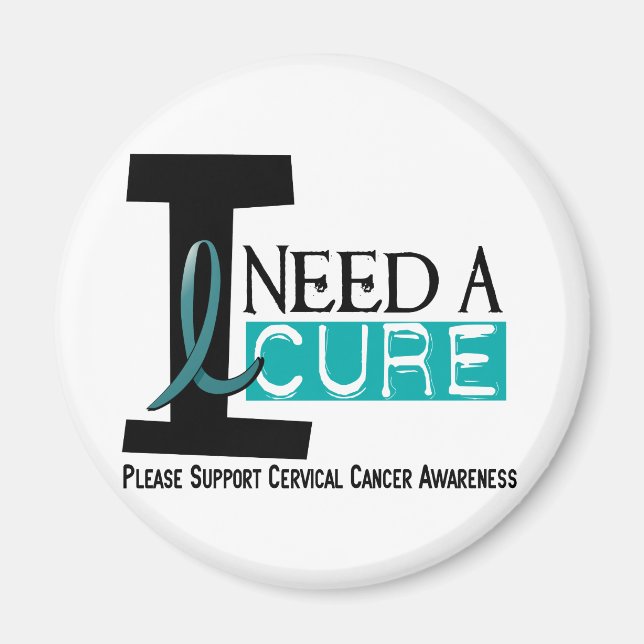 Imán Cáncer de cuello uterino que necesito una cura 1 (Frente)