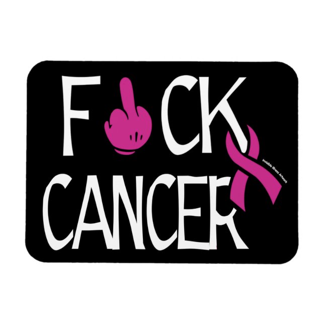 Imán CÁNCER DE F#CK... Cáncer de mama (Horizontal)