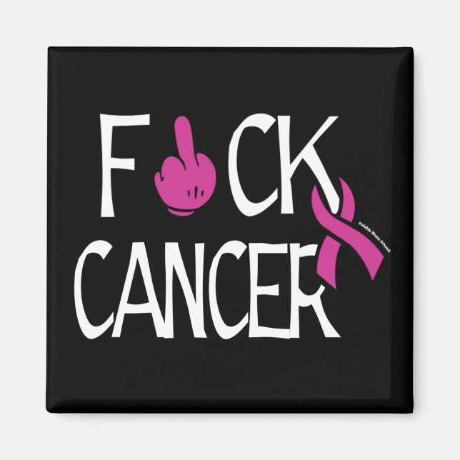 Imán CÁNCER DE F#CK... Cáncer de mama (Frente)