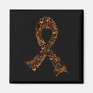 Imán Cáncer de leucemia contra guerrero Naranja Ribbon