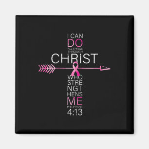 Imán Cáncer de Mama Cristiano Rosa Cruza La Biblia Reli