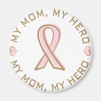 Imán Cáncer de mama de cinta rosada Mi mamá Mi héroe