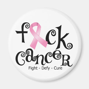 Imán Cáncer de pecho de F*CK (cinta rosada)
