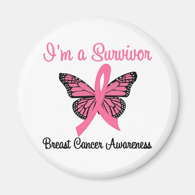 Imán Cáncer de pecho soy un superviviente (Frente)