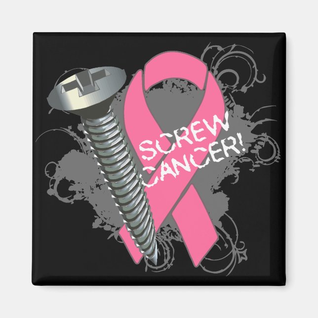 Imán Cáncer de Torsión - Cáncer de Mama Grunge (Frente)