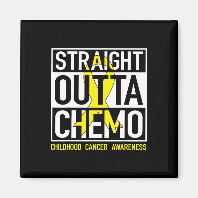 Imán Cáncer infantil de la cinta de oro de Chemo (Frente)
