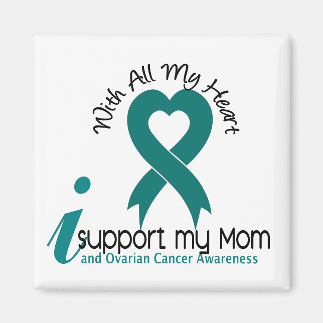 Imán Cáncer ovárico que apoyo a mi mamá (Frente)
