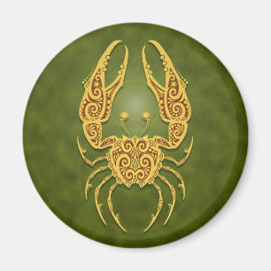 Imán Cáncer tribal verde complejo