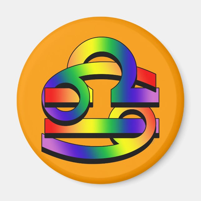 Imán Cáncer y Libra GLBT (Frente)