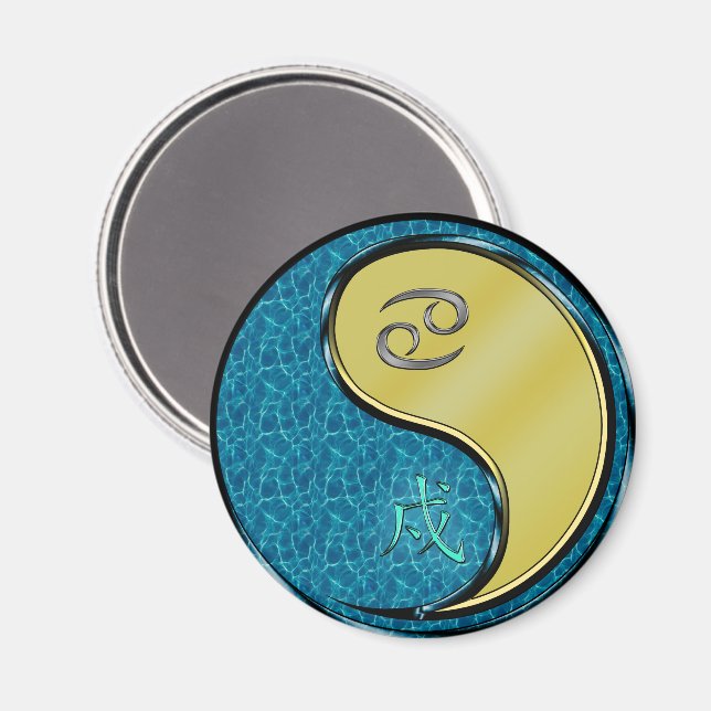 Imán Cáncer y Perro de Metal (Anverso/Reverso)