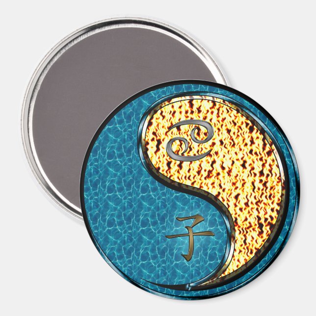 Imán Cáncer y Rata de Fuego (Anverso/Reverso)