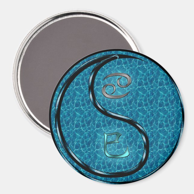 Imán Cáncer y Serpiente de Agua (Anverso/Reverso)