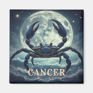 Imán Cáncer Zodiaco Cangrejo Azul Océano a la Luz de la