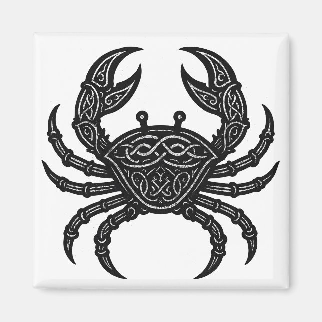 Imán Cáncer — Zodiaco Cangrejo Tinta Embrujada (Frente)