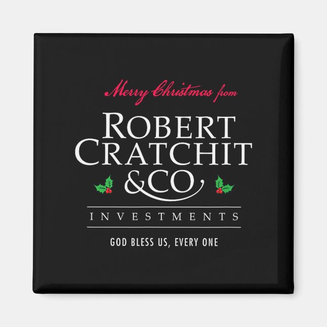 Imán Canción de Navidad Robert Bob Cratchit Ebenezer Sc (Frente)
