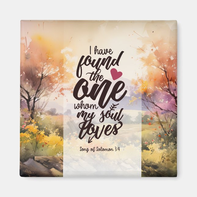 Imán Canción de Salomón 3:4 He encontrado la Biblia Uno (Frente)