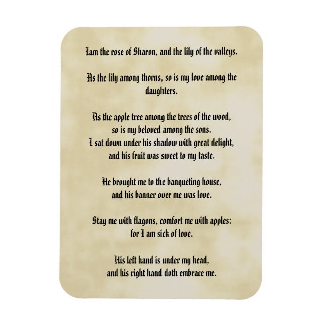 Imán Canción de Solomon (Vertical)