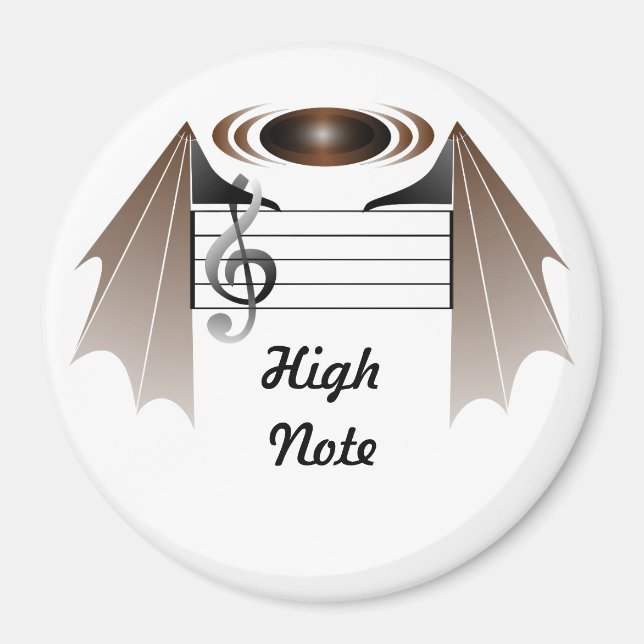 Imán Canción favorita de Bat de alta nota (Frente)