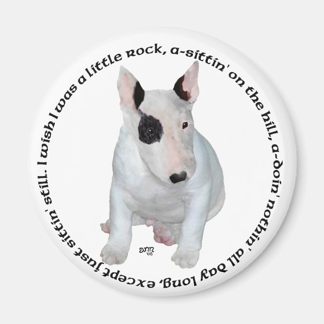Imán Canciones para Cachorros de Bull Terrier (Frente)