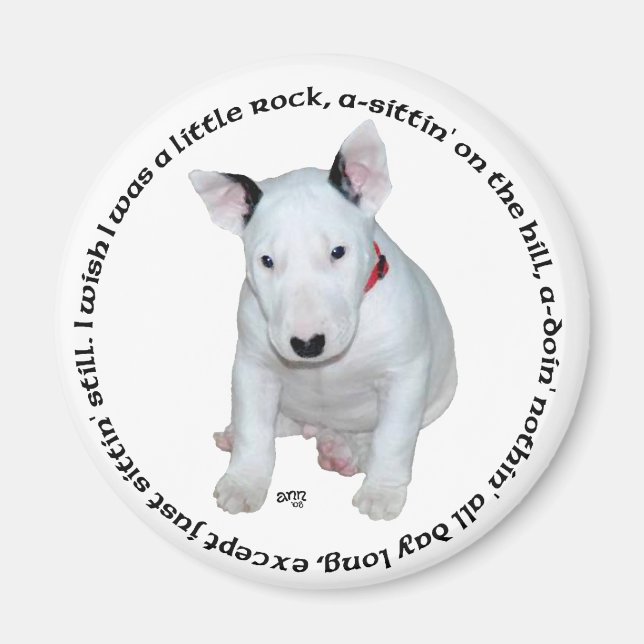Imán Canciones para Cachorros de Bull Terrier (Frente)