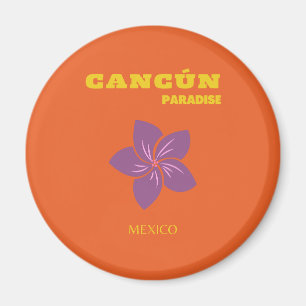 Imán Cancún, México, arte de viajes, arte tropical, Nar