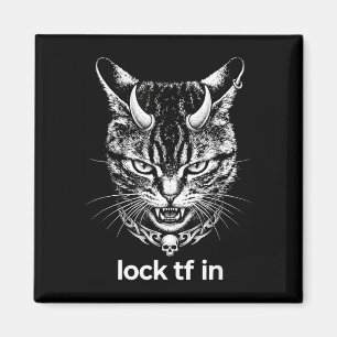 Imán Candado divertido tf en gráfico de gato motivacion
