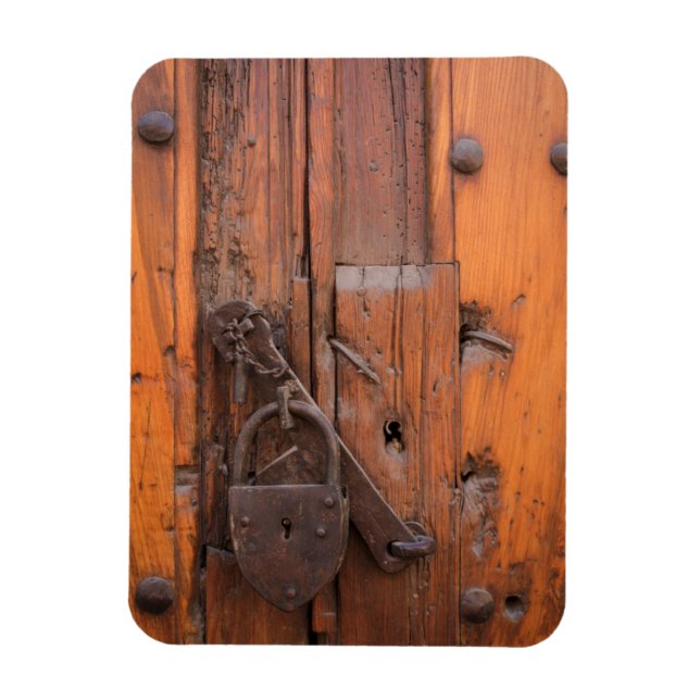 Imán Candado en puerta de madera (Vertical)