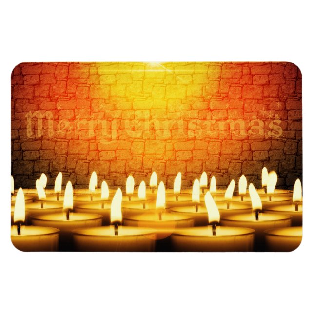Imán Candelas en llamas - Feliz Navidad (Horizontal)