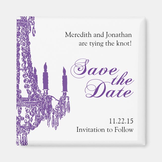 Imán Candelier Save the Date Magnet (Frente)