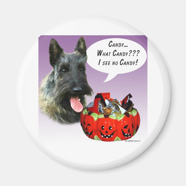 Imán Candía de Halloween de ScottishTerrier (Frente)