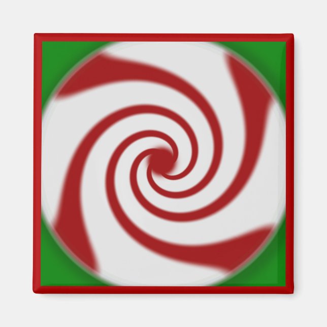 Imán Candy Cane Basics Peppermint Drop (Frente)