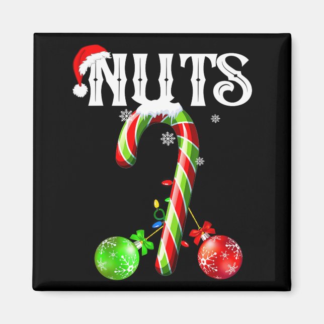 Imán Candy Cane Chest Nuts Couples Funny Chestnuts Xmas (Frente)