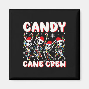 Imán Candy Cane Crew Skeleton Navidades Candy Lover Xma
