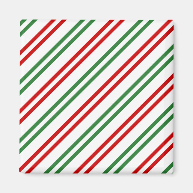 Imán Candy Cane Navidades Strips Red Green (Frente)