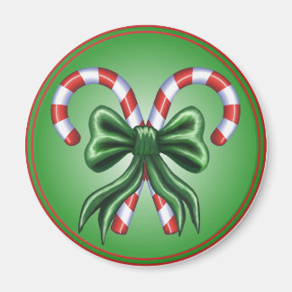 Imán Candy Canes y Bow